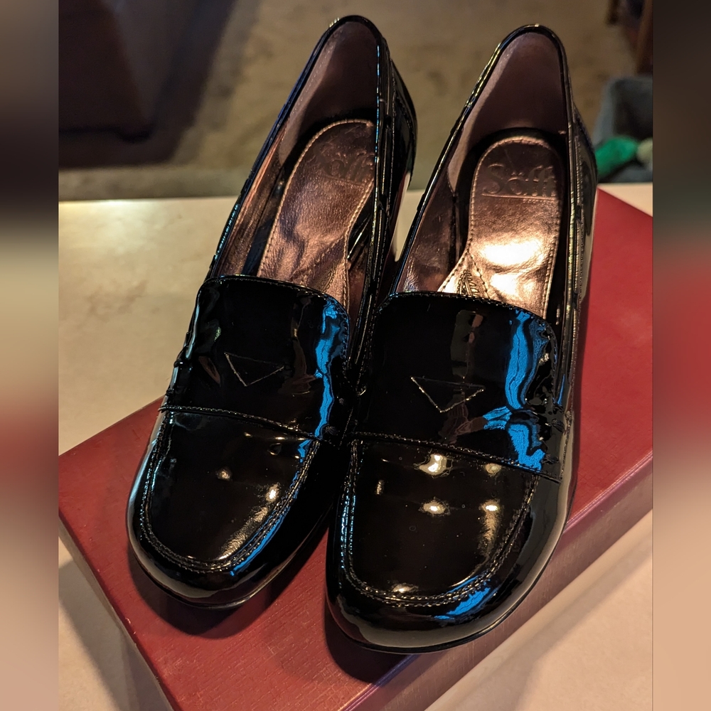 Sofft Marisol Patent Black Shoes Size 7